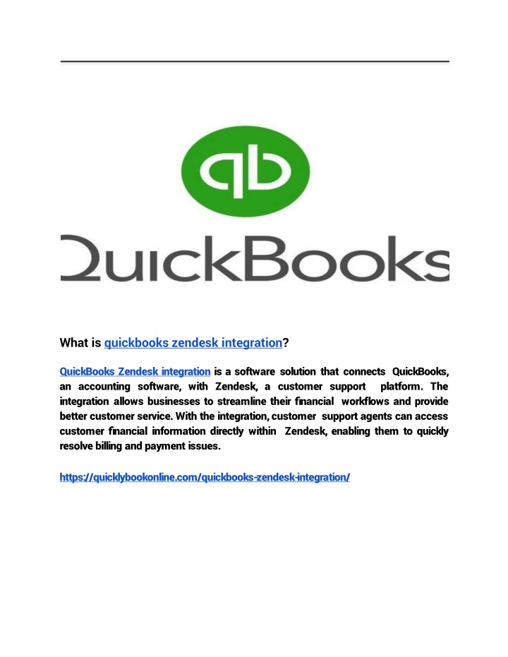 what is quickbooks zendesk integration quickbooks