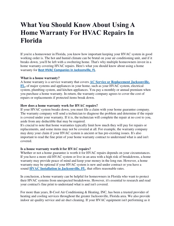 what you should know about using a home warranty