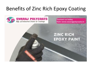 Benefits of Zinc Rich Epoxy Coating