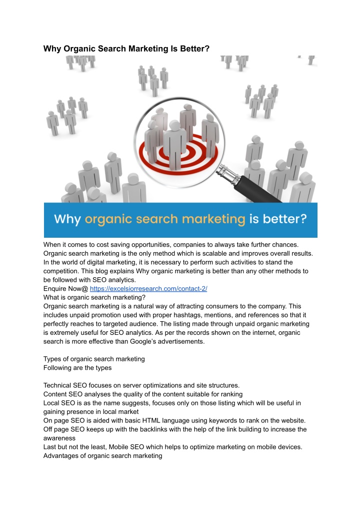 why organic search marketing is better