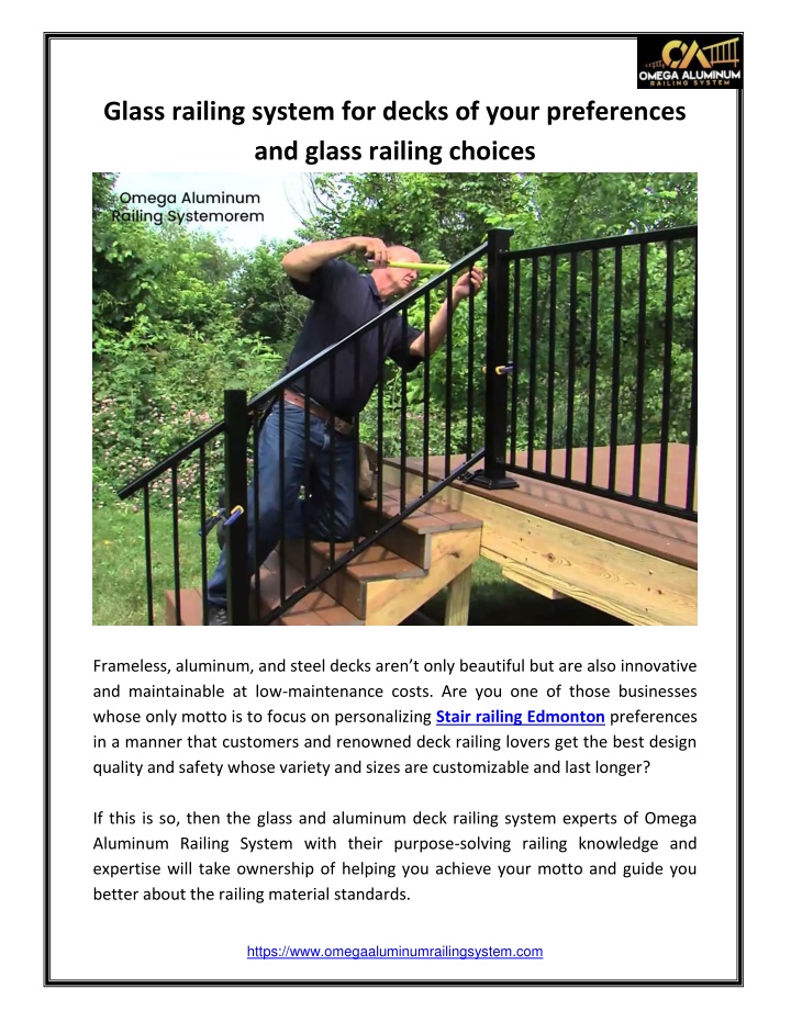 glass railing system for decks of your