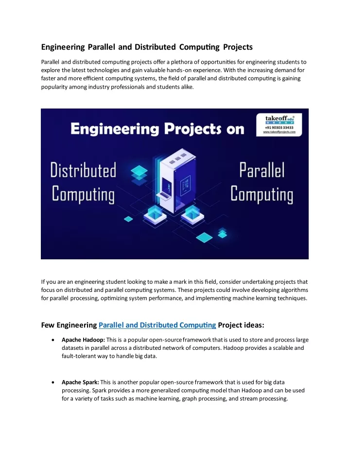 engineering parallel and distributed computing