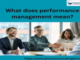 What does performance management mean?