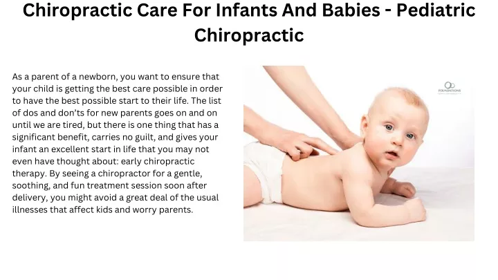 chiropractic care for infants and babies