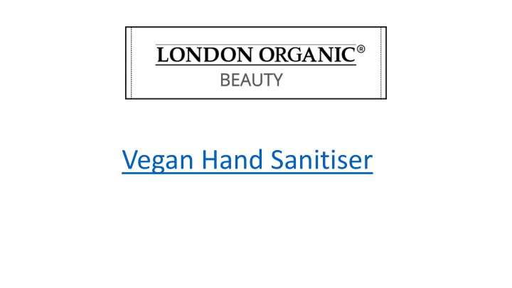 vegan hand sanitiser