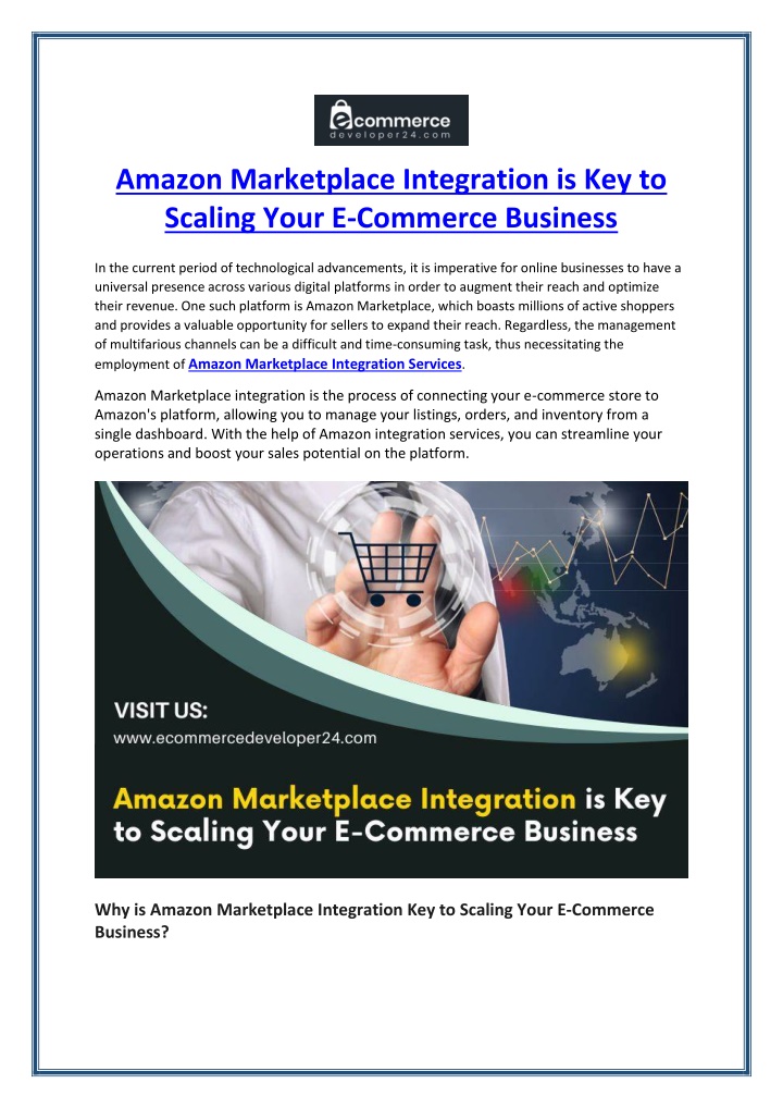 amazon marketplace integration is key to scaling