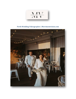 Perth Wedding Videographer | Merrimentvision.com