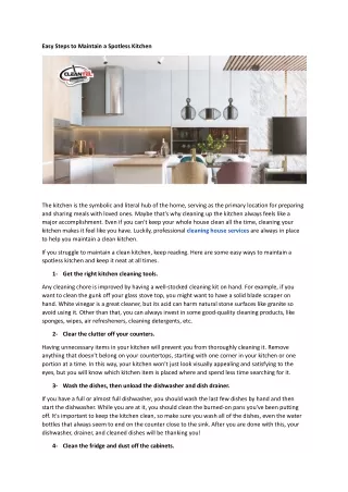 Easy Steps to Maintain a Spotless Kitchen.docx