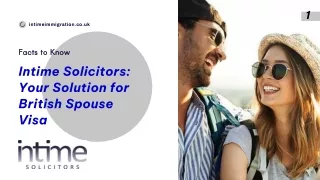 Intime Solicitors: Your Solution for British Spouse Visa