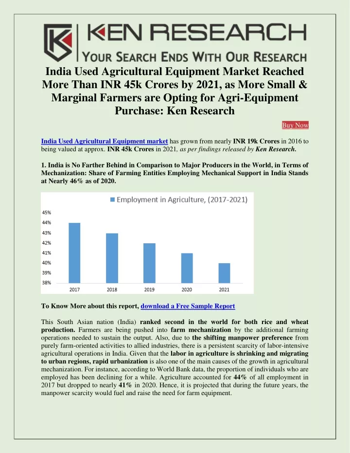 india used agricultural equipment market reached