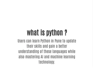 what is python users can learn python in pune