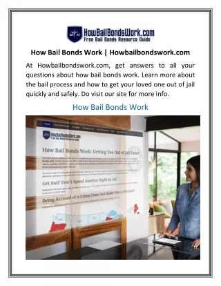 How Bail Bonds Work  Howbailbondswork.com