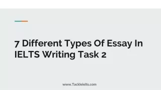 7 Different Types Of Essay In IELTS Writing Task 2