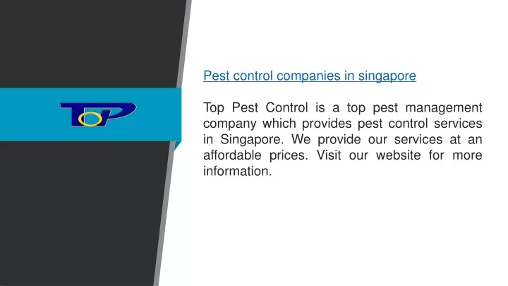 pest control companies in singapore top pest