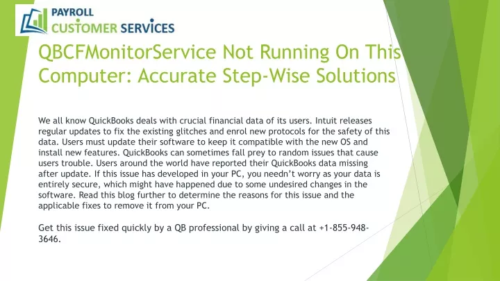 qbcfmonitorservice not running on this computer accurate step wise solutions
