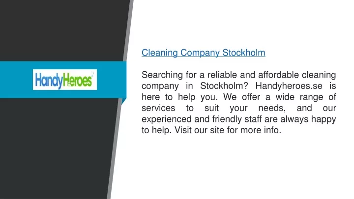 cleaning company stockholm searching