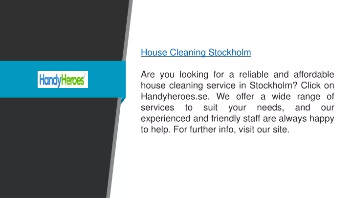 house cleaning stockholm are you looking