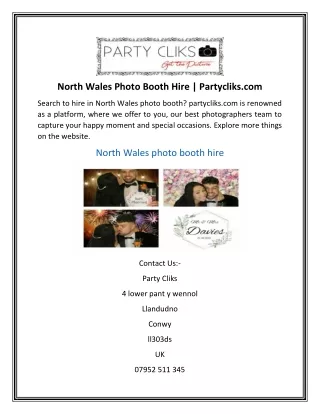 north wales photo booth hire partycliks com