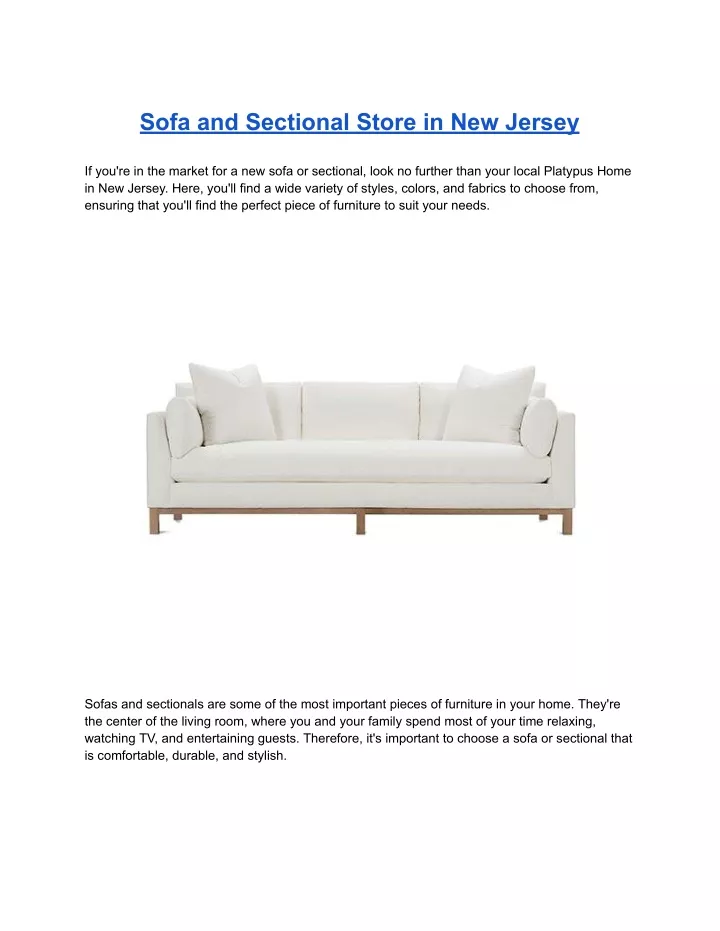 sofa and sectional store in new jersey