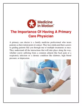 The Importance Of Having A Primary