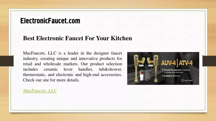 best electronic faucet for your kitchen