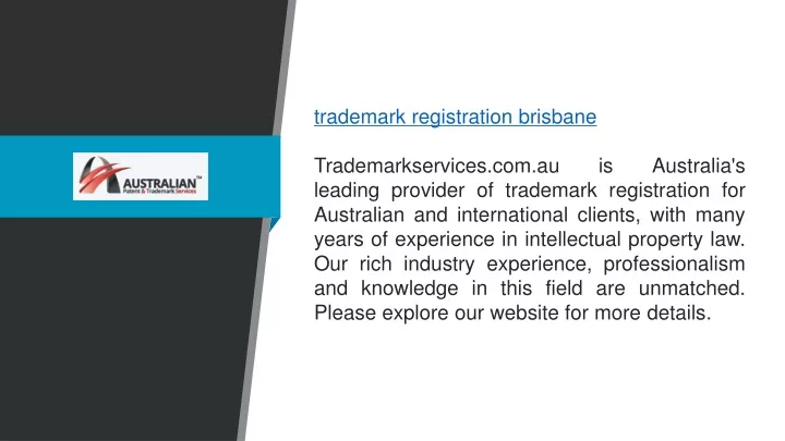 trademark registration brisbane trademarkservices