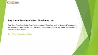 Buy Nuts Chocolate Online  Nutzhouse.com