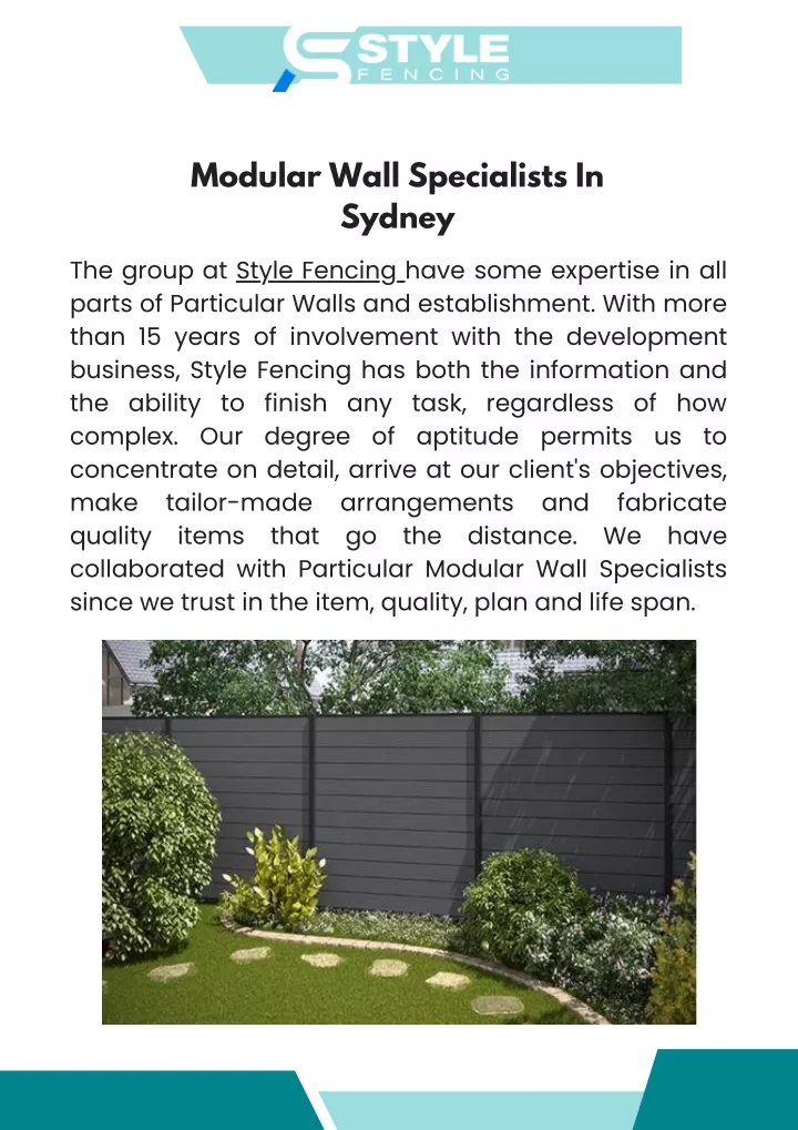 modular wall specialists in sydney