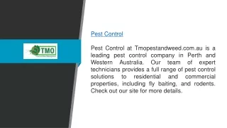 Pest Control  Tmopestandweed.com.au
