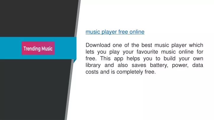 music player free online download one of the best