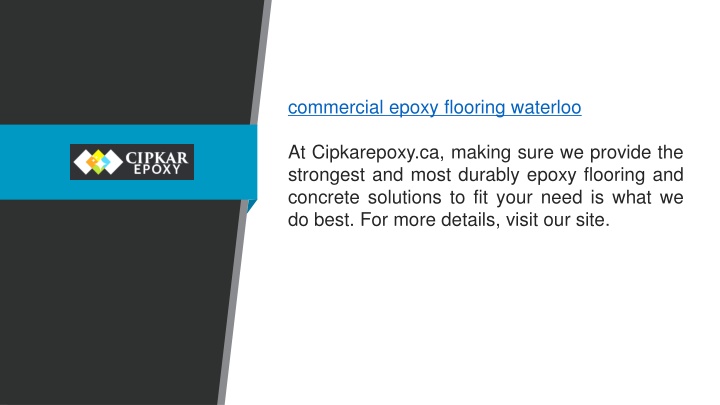 commercial epoxy flooring waterloo at cipkarepoxy