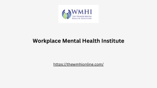 Mental Health Elearning Courses | Thewmhionline.com
