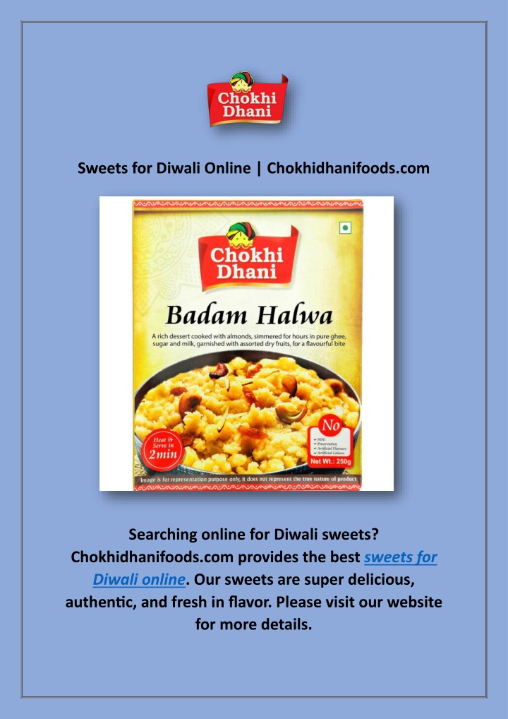 sweets for diwali online chokhidhanifoods com