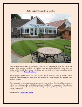 patio installation service in london