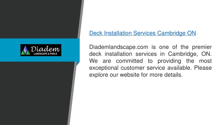 deck installation services cambridge
