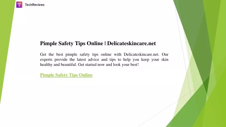 pimple safety tips online delicateskincare