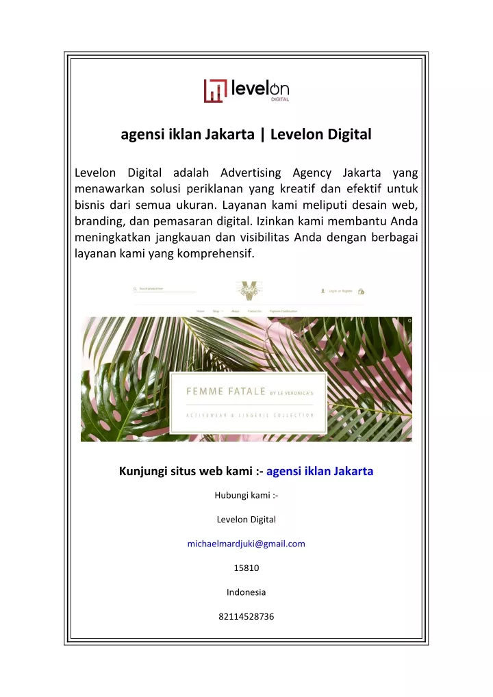 agensi iklan jakarta levelon digital