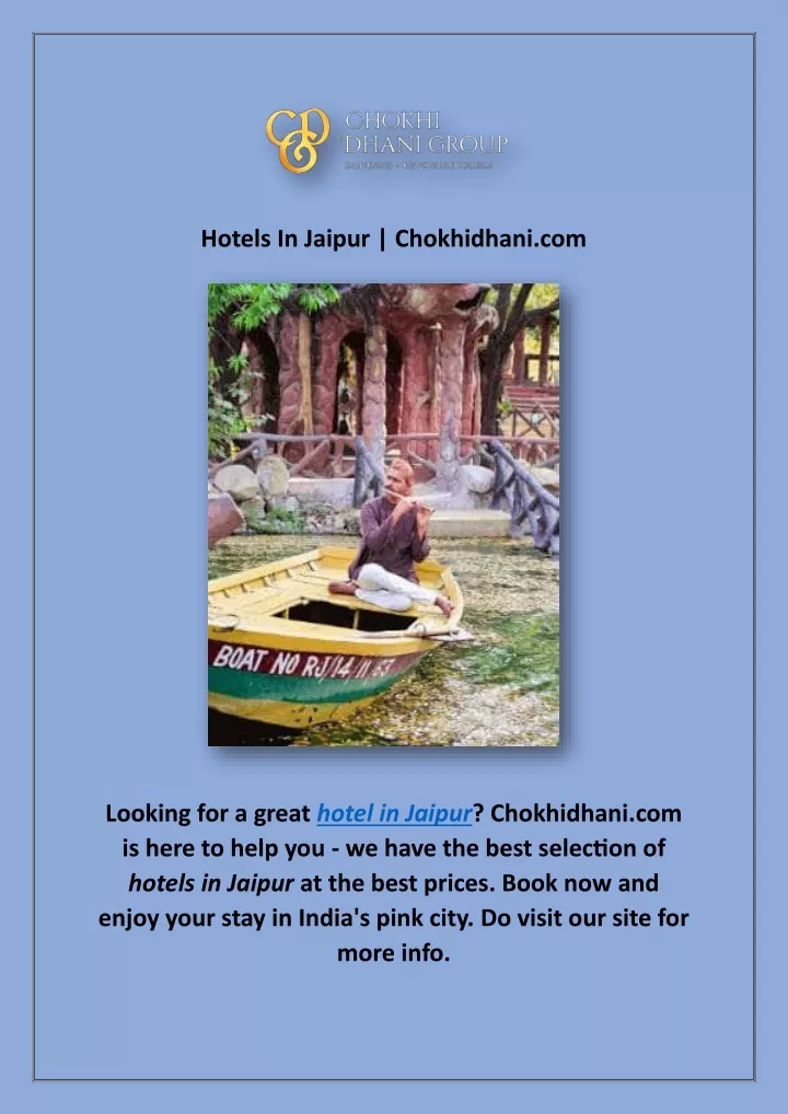 hotels in jaipur chokhidhani com