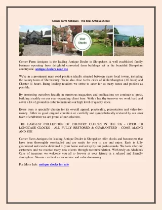 Corner Farm Antiques - The Real Antiques Store