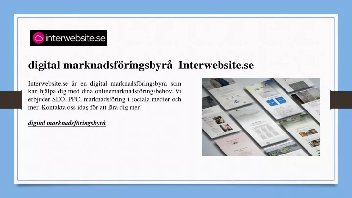 digital marknadsf ringsbyr interwebsite se