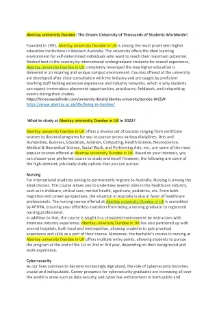 abertay university dundee the dream university