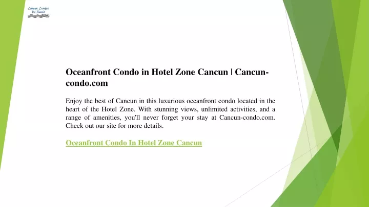 oceanfront condo in hotel zone cancun cancun