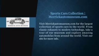 Sports Cars Collection    Merrickautomuseum.com