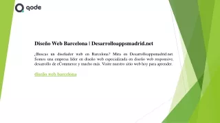 Diseño Web Barcelona  Desarrolloappsmadrid.net