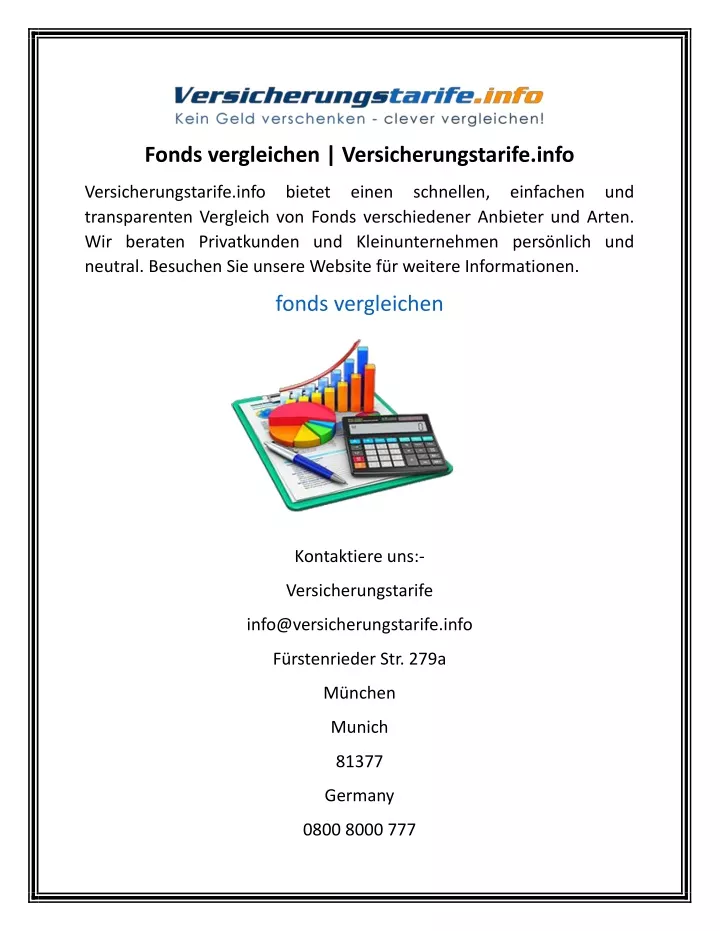 fonds vergleichen versicherungstarife info