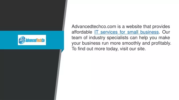 advancedtechco com is a website that provides