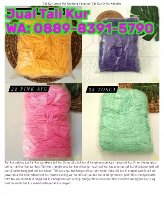 ౦889~8ᣮ91~579౦ (WA) Tali Kur Warna Orange Jual Beli Tali Kur Tangerang