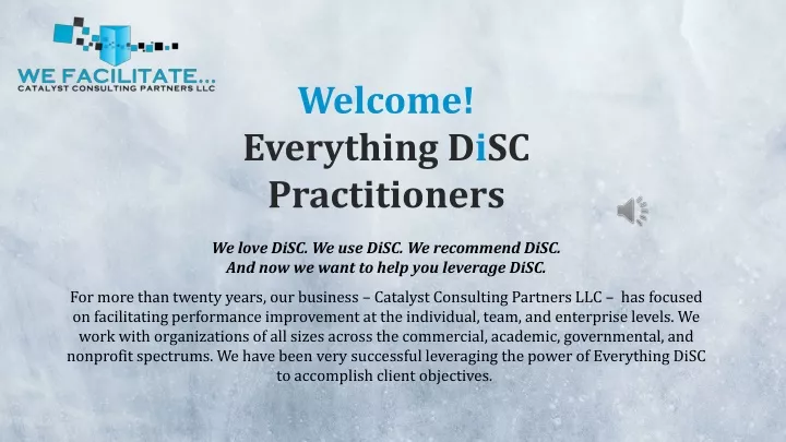 welcome everything d i sc practitioners