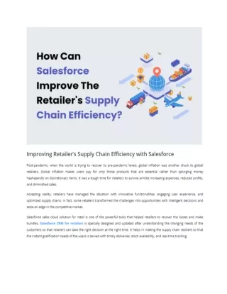 Improving Retailer’s Supply Chain Efficiency with Salesforce