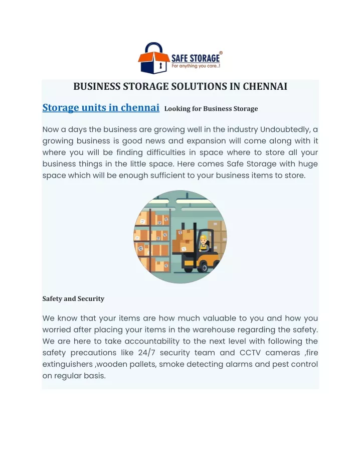 business storage solutions in chennai